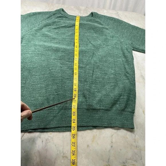 L.L.Bean Sweater L Heather Green - Picture 5 of 7